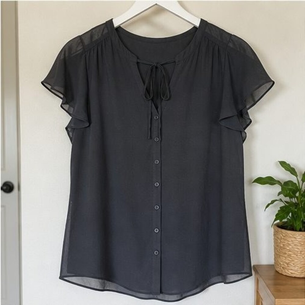 Charcoal Tunic Blouse